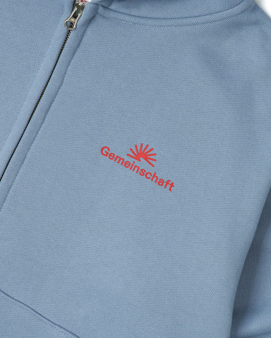 002 Gemeinschaft Zip Hoodie (Dusty Blue)