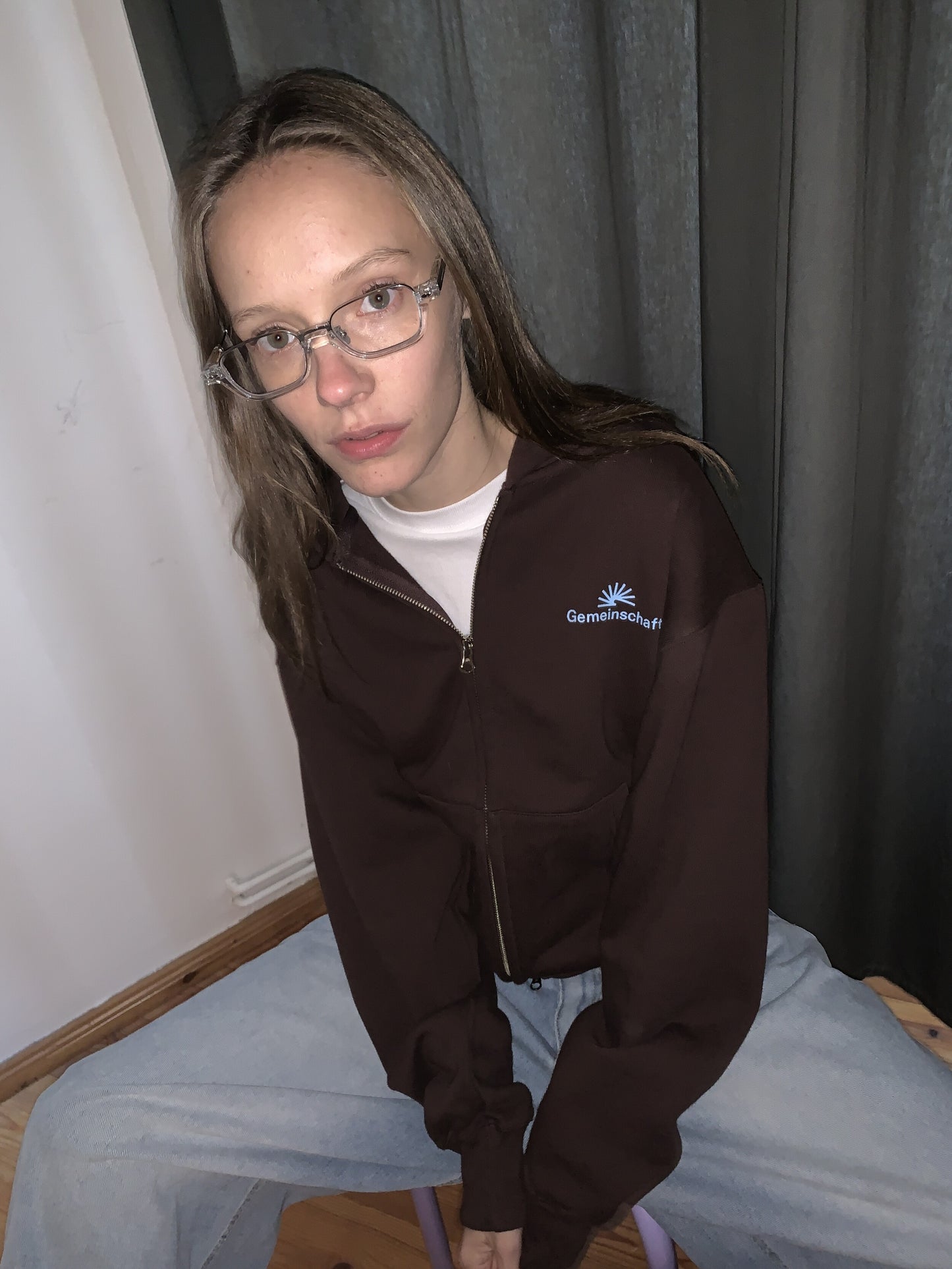 002 Gemeinschaft Zip Hoodie (Brown)