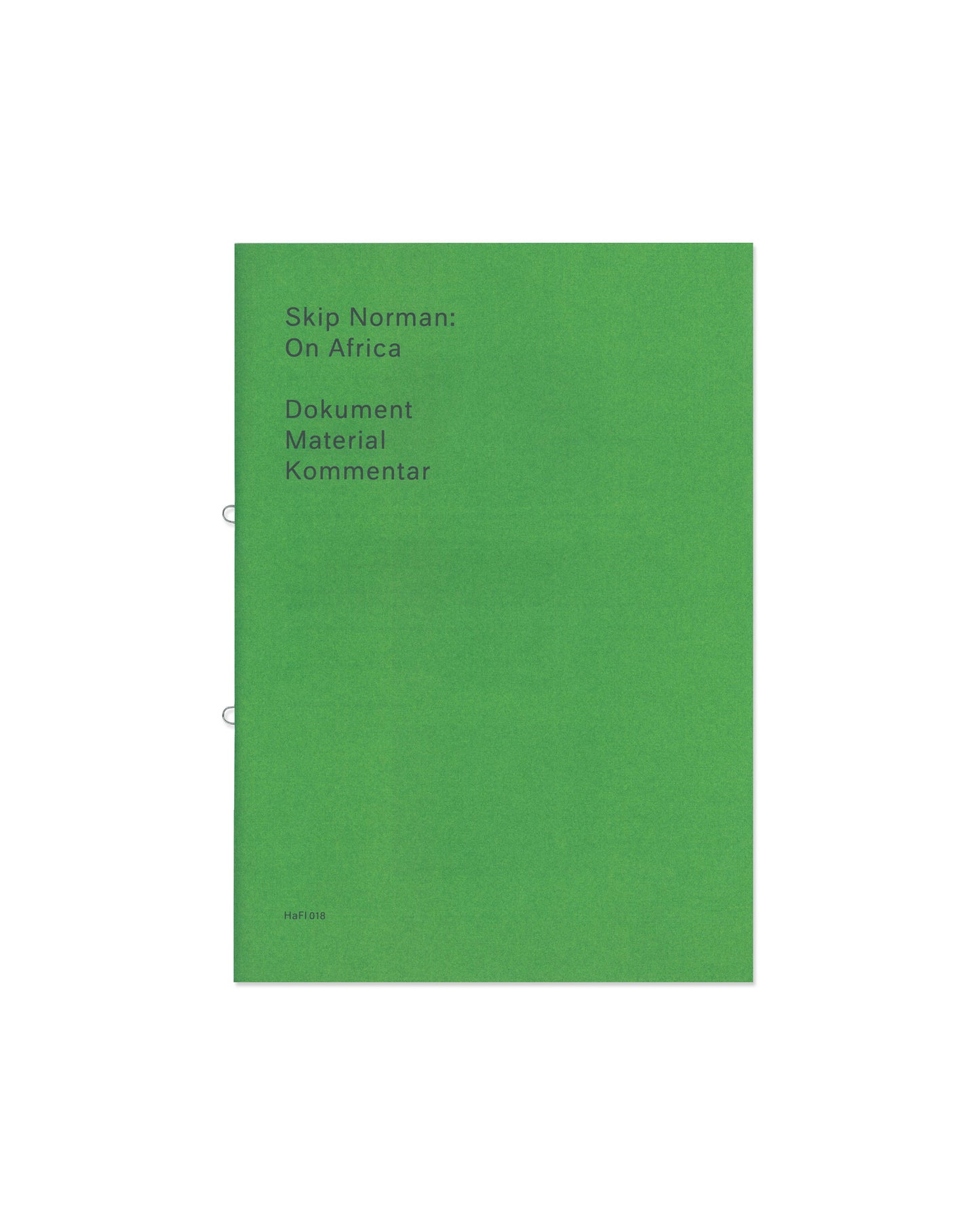 HaFI 018 - Skip Norman: On Africa