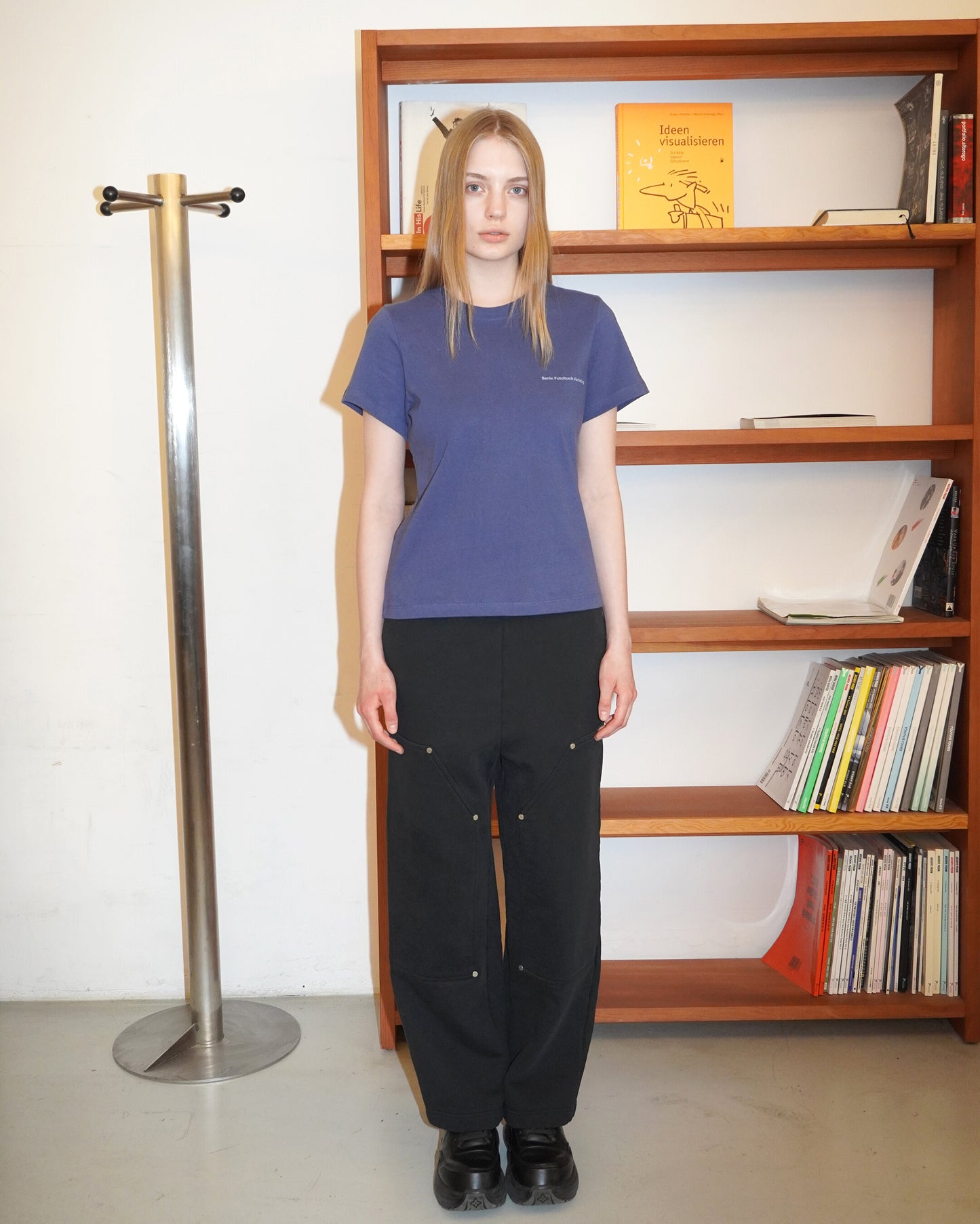 (W) BFV Small Logo Tee (Slate blue)