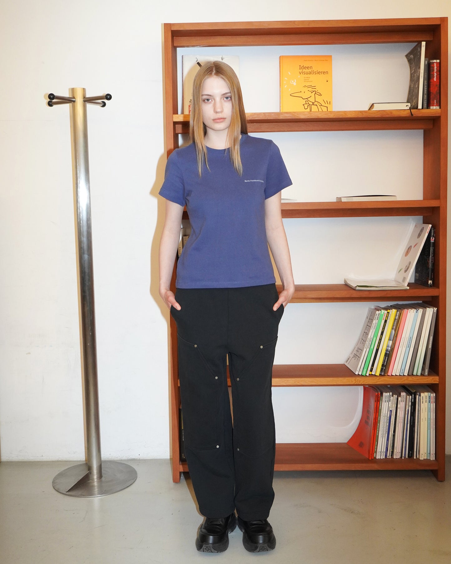 (W) BFV Small Logo Tee (Slate blue)