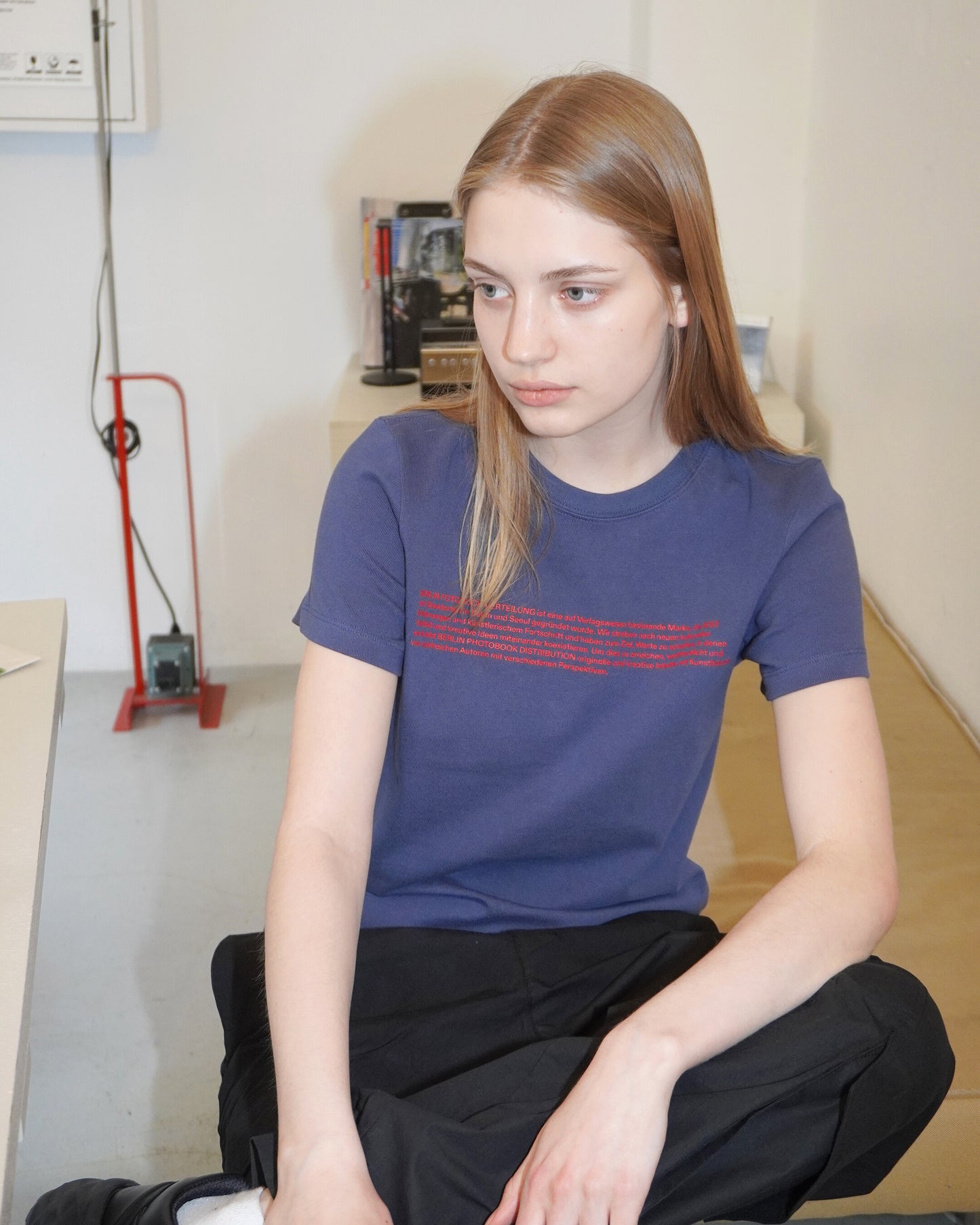 (W) Overview Tee (Slate blue)