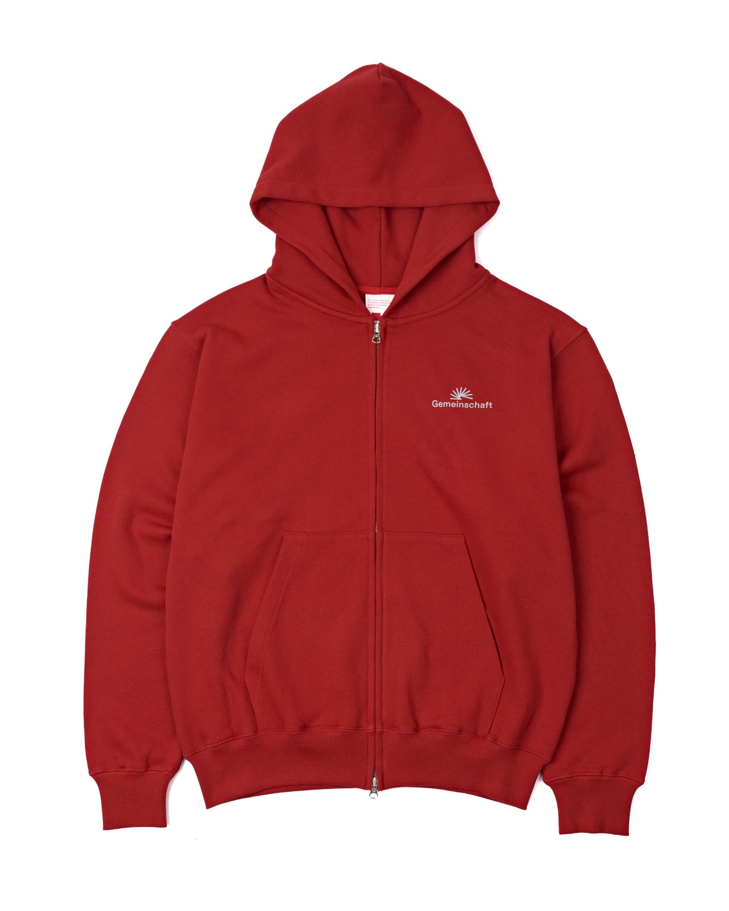 002 Gemeinschaft Zip Hoodie (Red)