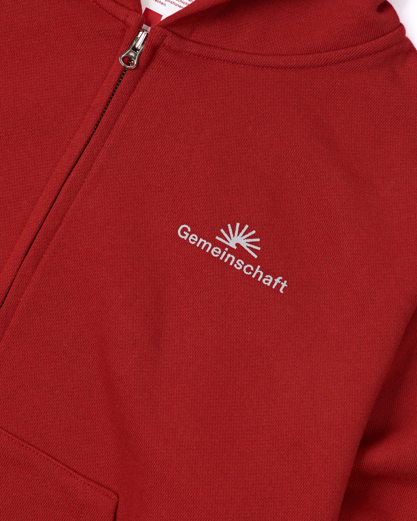 002 Gemeinschaft Zip Hoodie (Red)