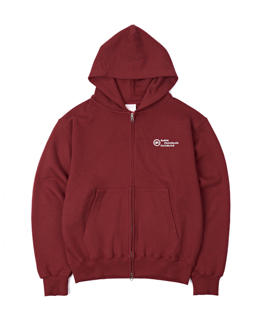 Mitarbeiter 003 Zip Hoodie (Burgundy)