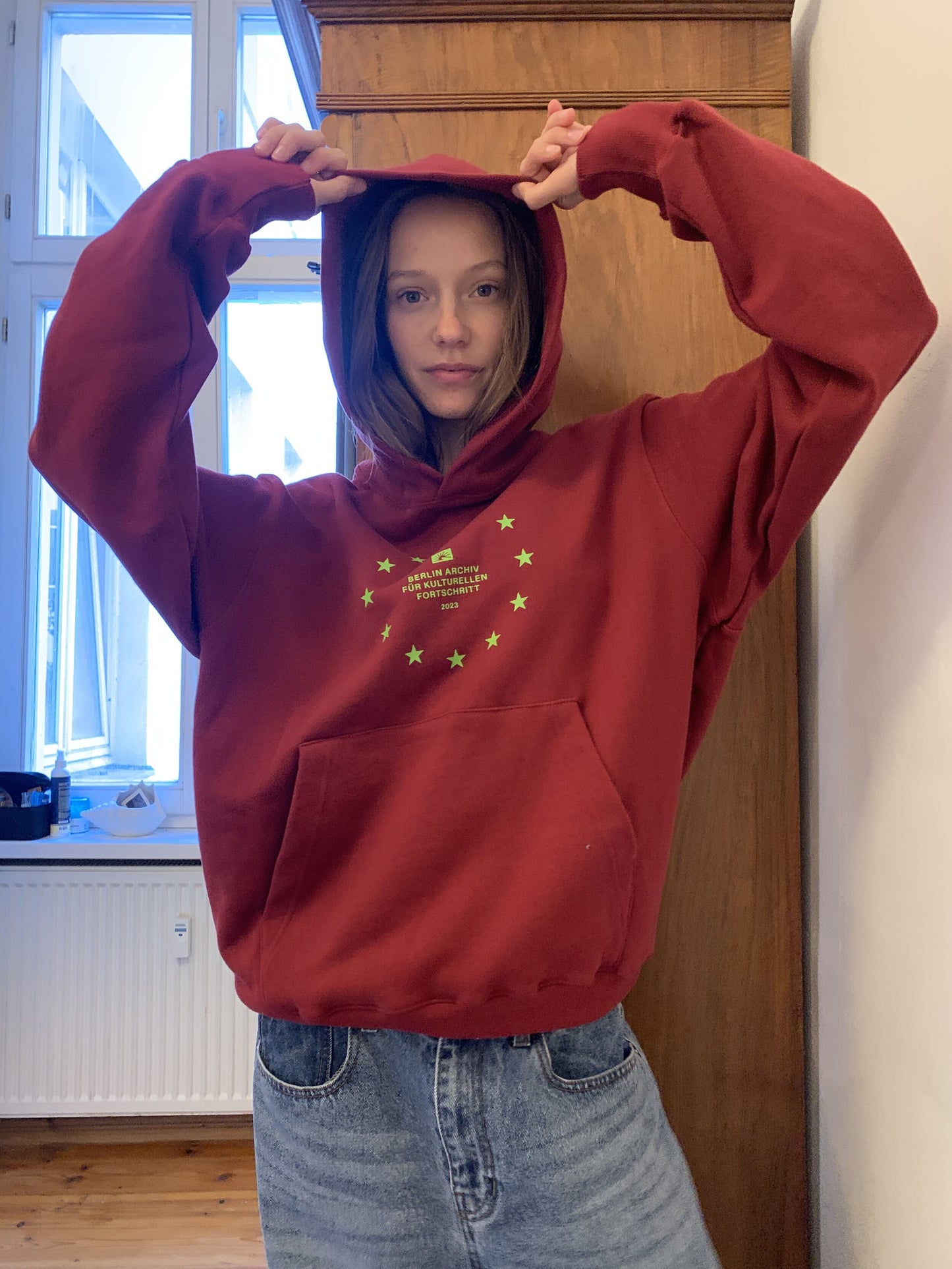 Archiv Symbol 001 Hoodie (Burgundy)