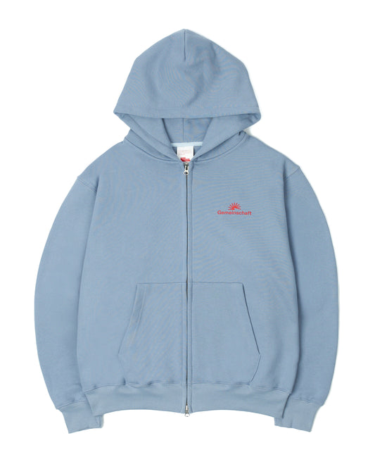 002 Gemeinschaft Zip Hoodie (Dusty Blue)